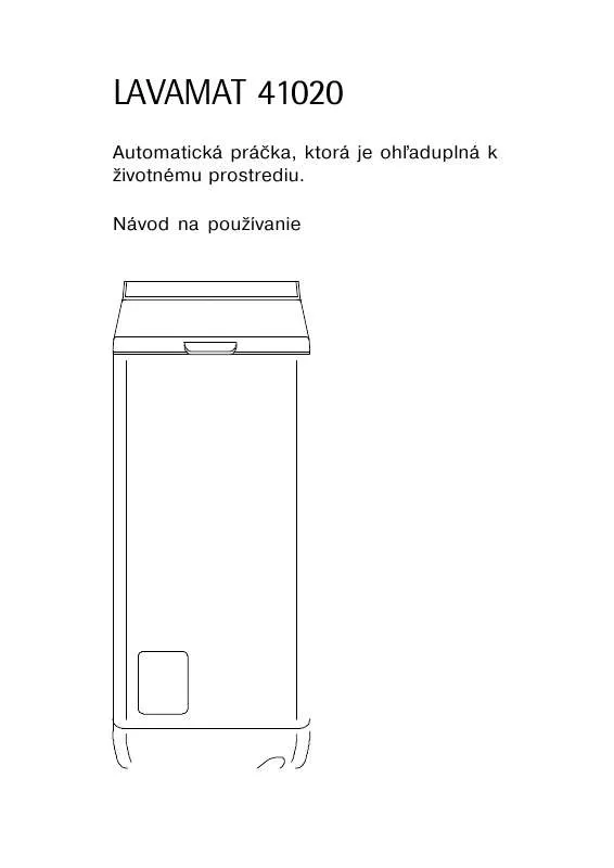 Mode d'emploi AEG-ELECTROLUX LAV41020