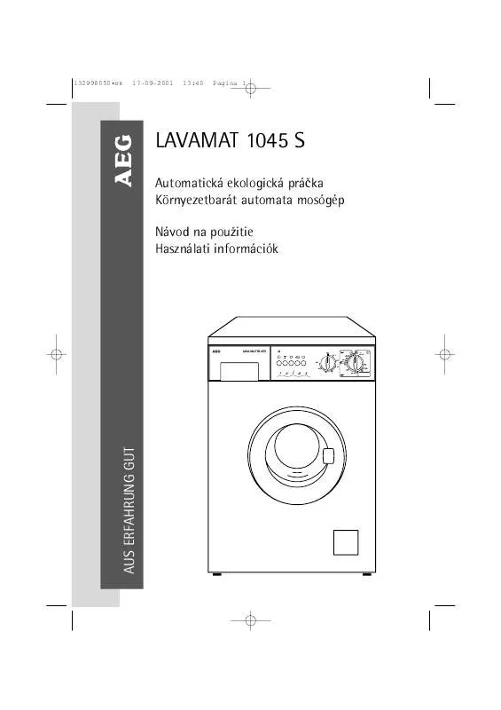 Mode d'emploi AEG-ELECTROLUX LAVAMAT1045S