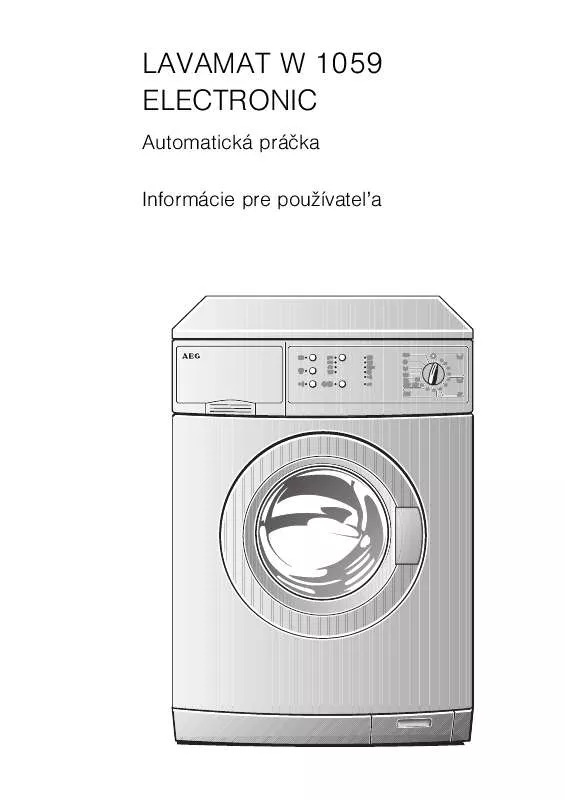 Mode d'emploi AEG-ELECTROLUX LAVW1059