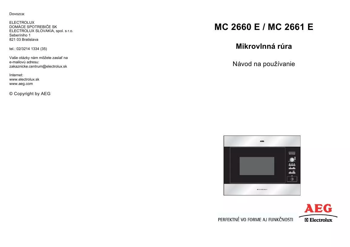 Mode d'emploi AEG-ELECTROLUX MCD2660EM