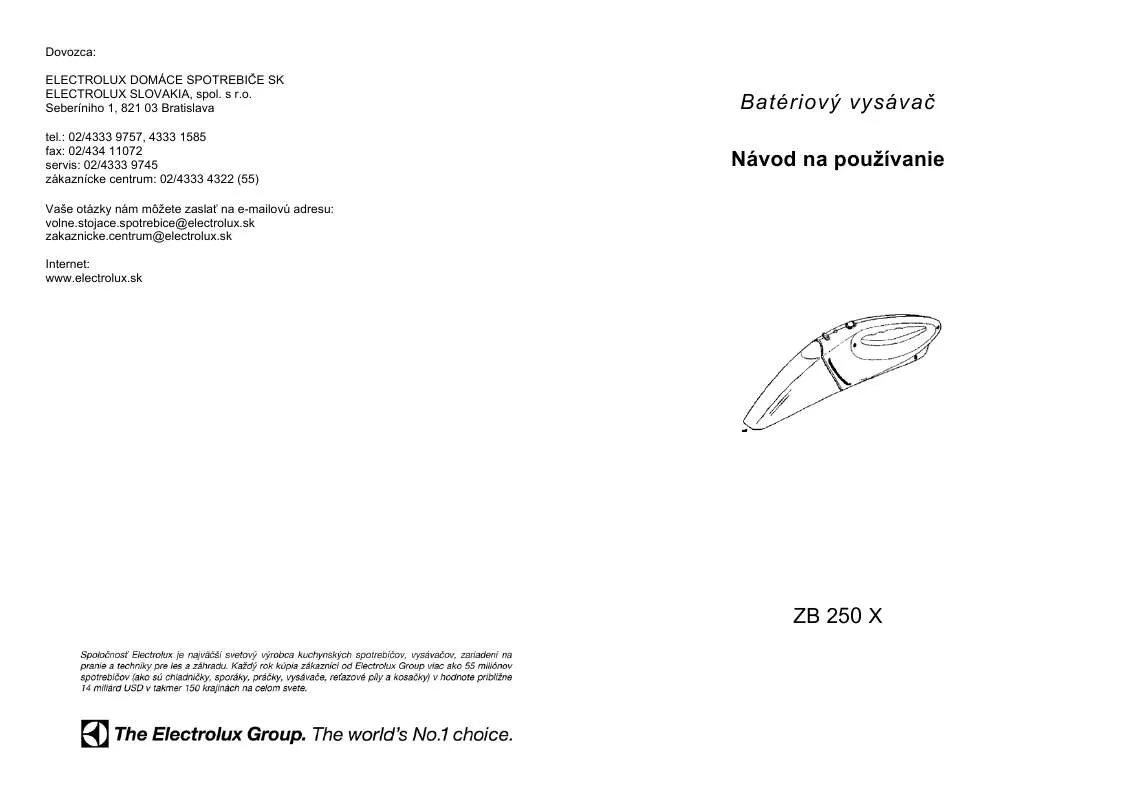 Mode d'emploi AEG-ELECTROLUX ZB 250