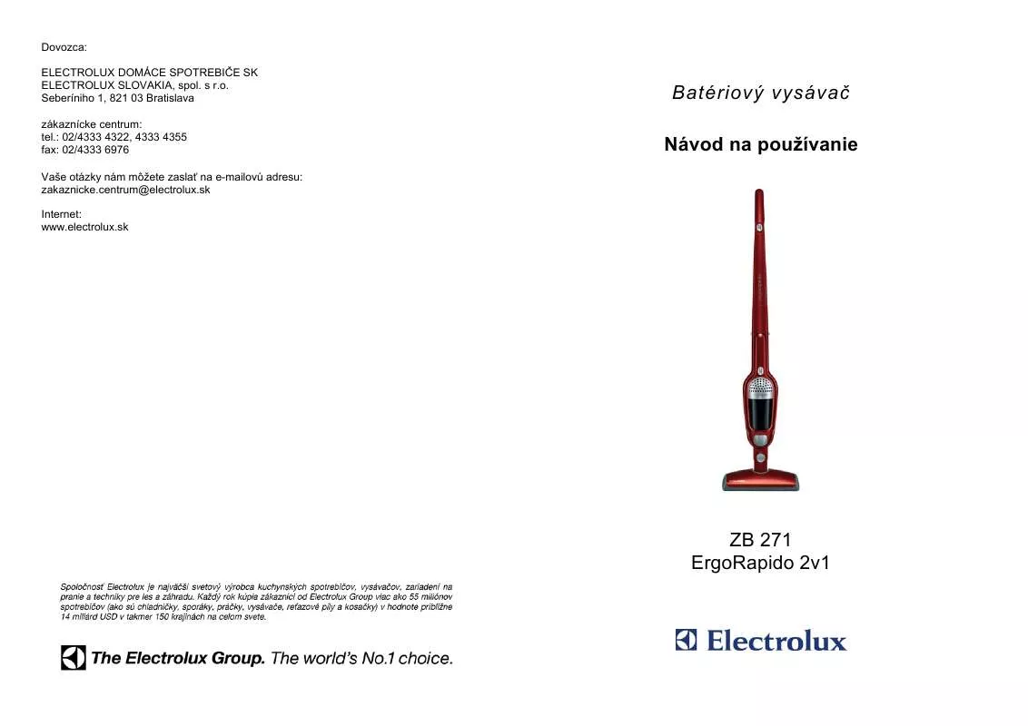 Mode d'emploi AEG-ELECTROLUX ZB271