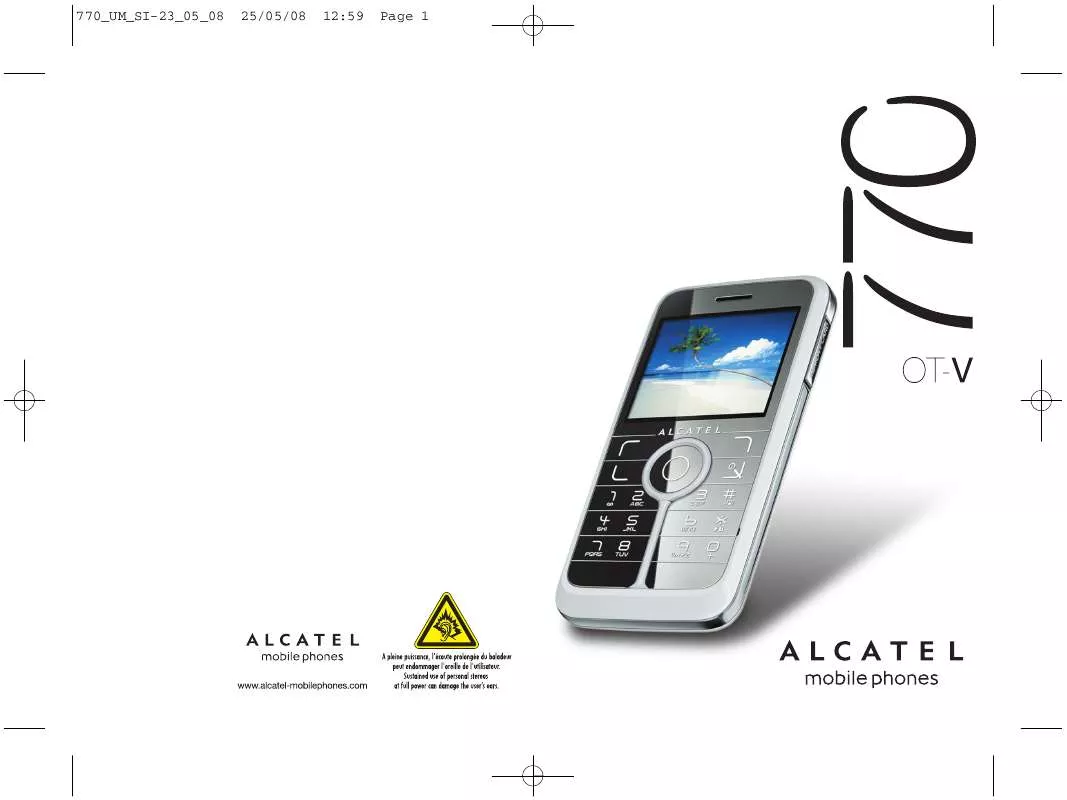 Mode d'emploi ALCATEL OT-V770