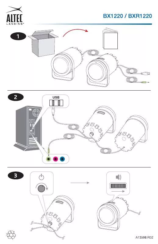 Mode d'emploi ALTEC LANSING BXR1220