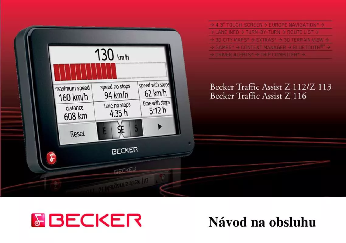 Mode d'emploi BECKER TRAFFIC ASSIST Z116