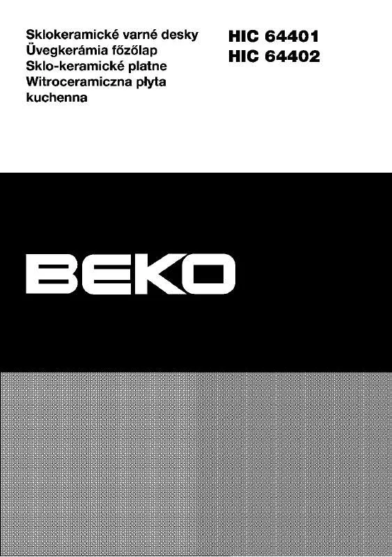 Mode d'emploi BEKO HIC 64402