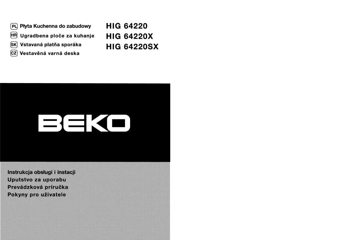 Mode d'emploi BEKO HIG 64220