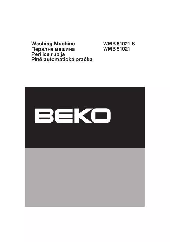 Mode d'emploi BEKO WMB 51021 S