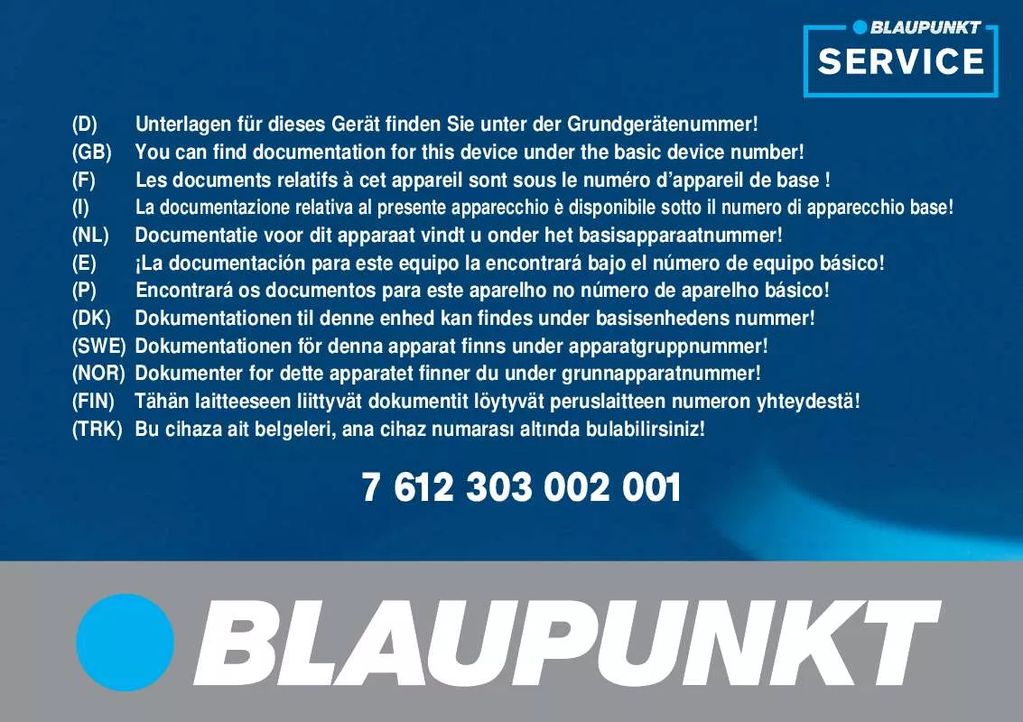 Mode d'emploi BLAUPUNKT AMSTERDAM NAV35E RW GR