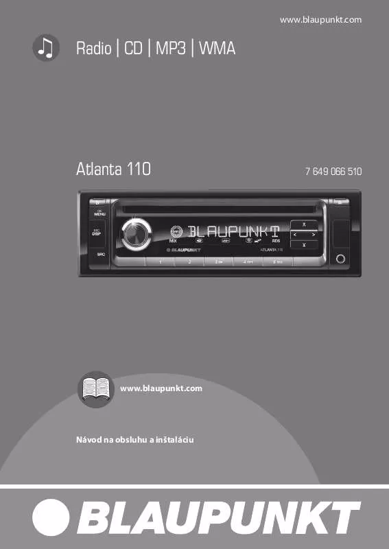 Mode d'emploi BLAUPUNKT ATLANTA 110