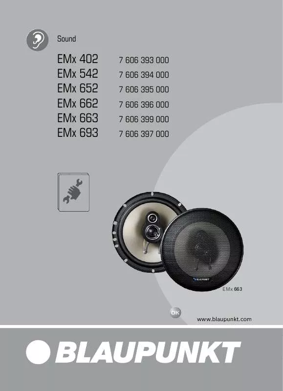 Mode d'emploi BLAUPUNKT EMX 402