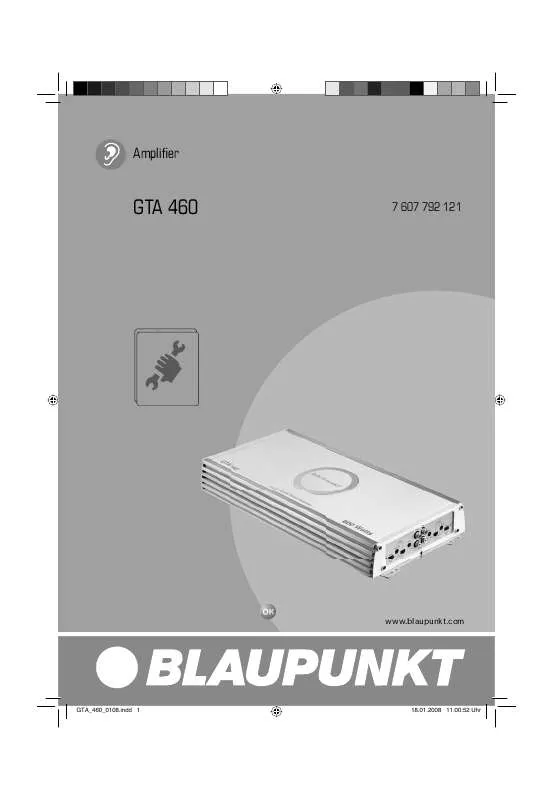 Mode d'emploi BLAUPUNKT GTA 460