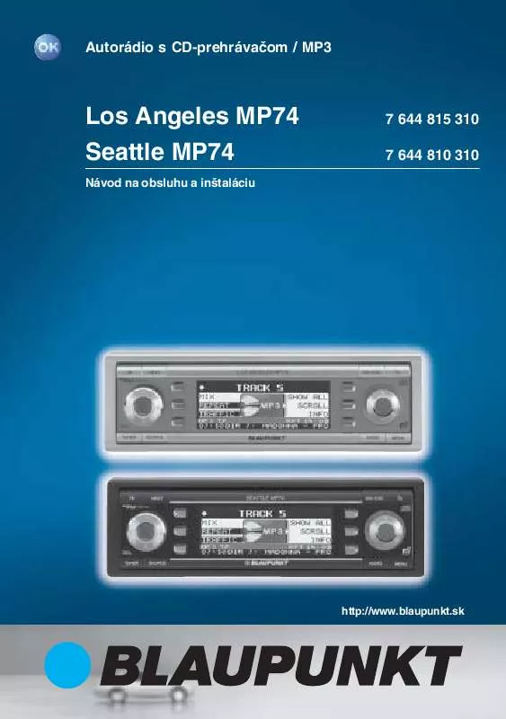 Mode d'emploi BLAUPUNKT LOS ANGELES MP74