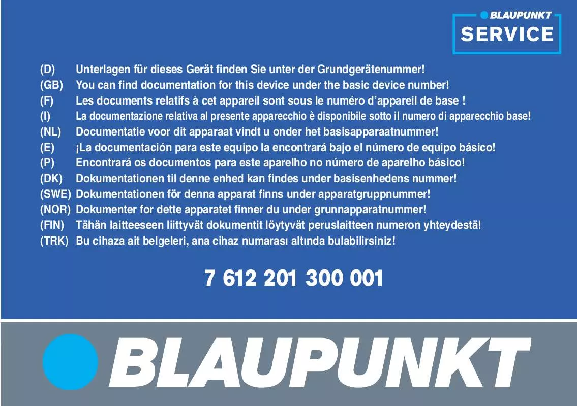 Mode d'emploi BLAUPUNKT LUCCA 3.3 BENELUX