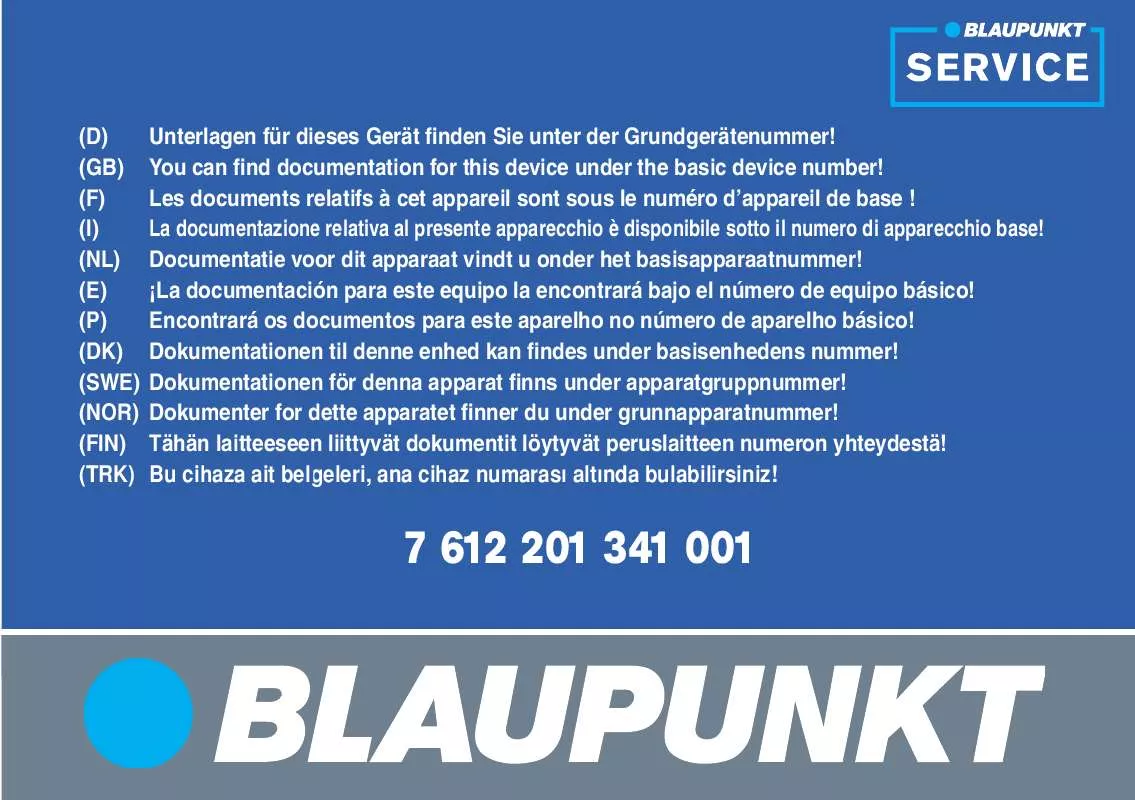 Mode d'emploi BLAUPUNKT LUCCA 5.3 EUROPE