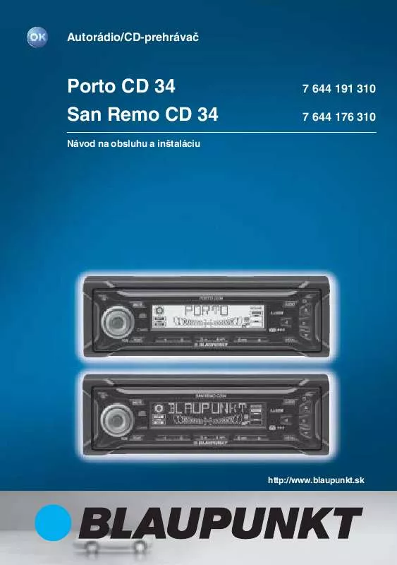 Mode d'emploi BLAUPUNKT PORTO CD34