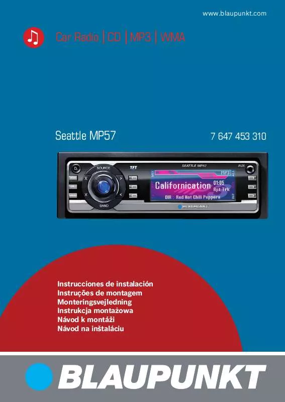 Mode d'emploi BLAUPUNKT SEATTLE MP57