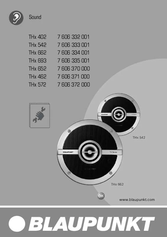 Mode d'emploi BLAUPUNKT THX 542