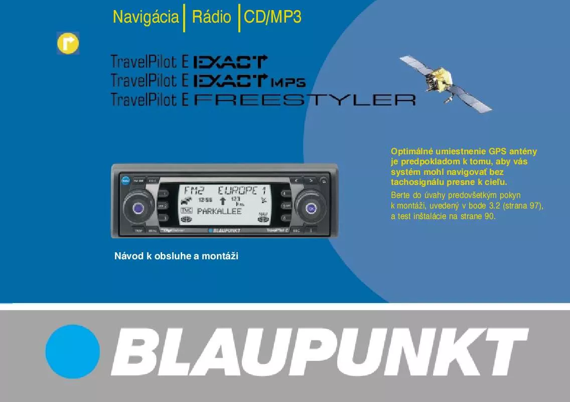 Mode d'emploi BLAUPUNKT TP EXACT WW GG