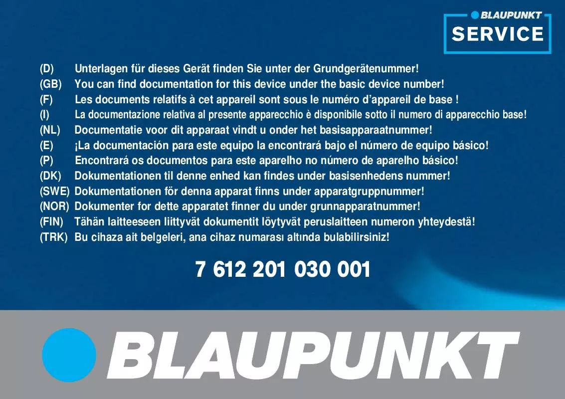 Mode d'emploi BLAUPUNKT TRAVEL PILOT LUCCA ALPEN/EU