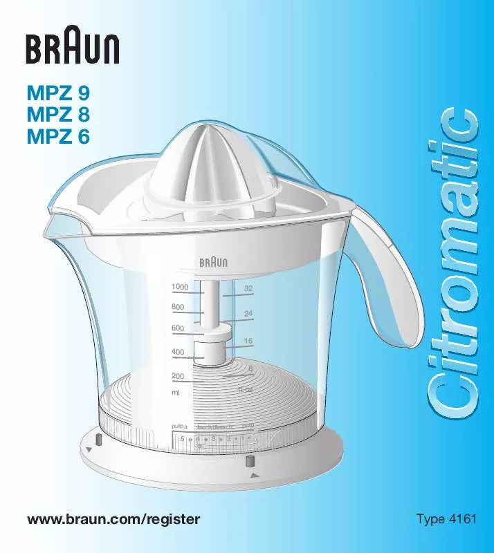 Mode d'emploi BRAUN MPZ6