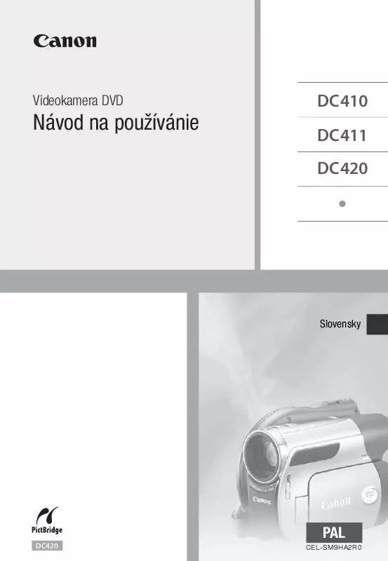 Mode d'emploi CANON DC411