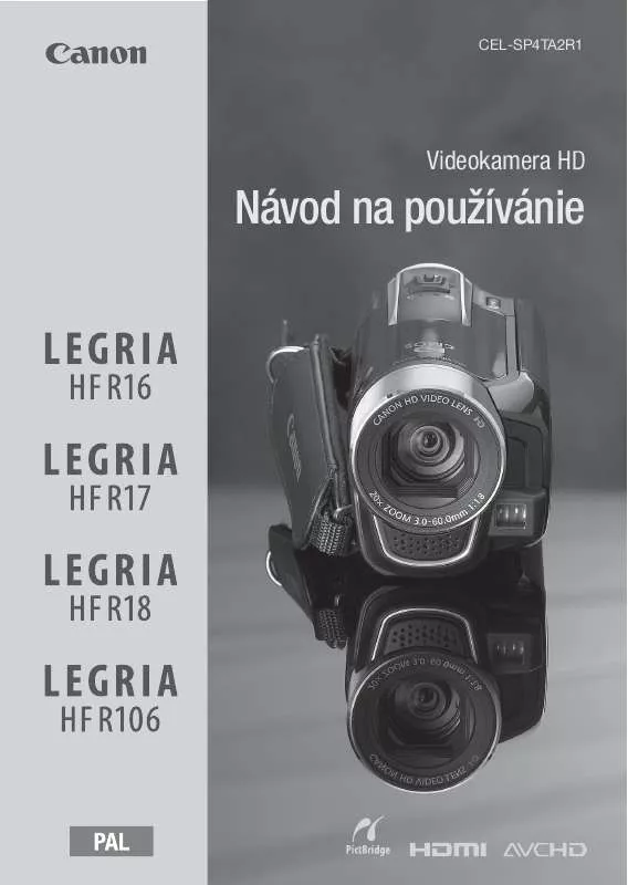 Mode d'emploi CANON LEGRIA HF R106