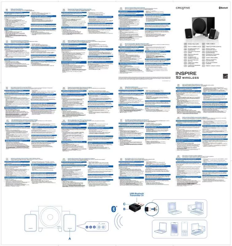 Mode d'emploi CREATIVE INSPIRE S2 WIRELESS