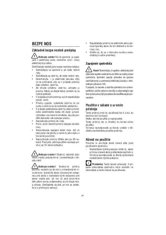 Mode d'emploi DELONGHI KG 79