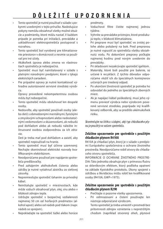 Mode d'emploi DELONGHI PACWE 110ECO