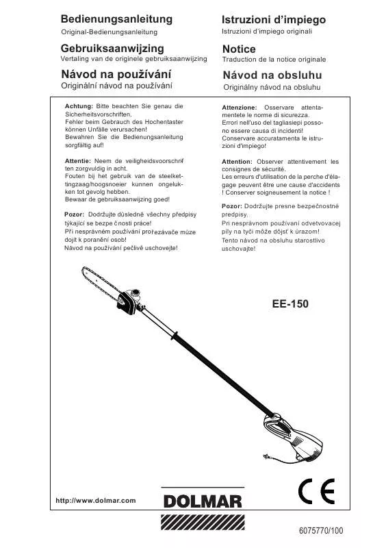 Mode d'emploi DOLMAR EE-150