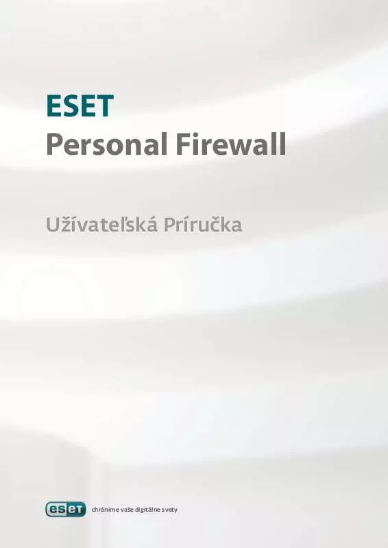 Mode d'emploi ESET PERSONAL FIREWALL