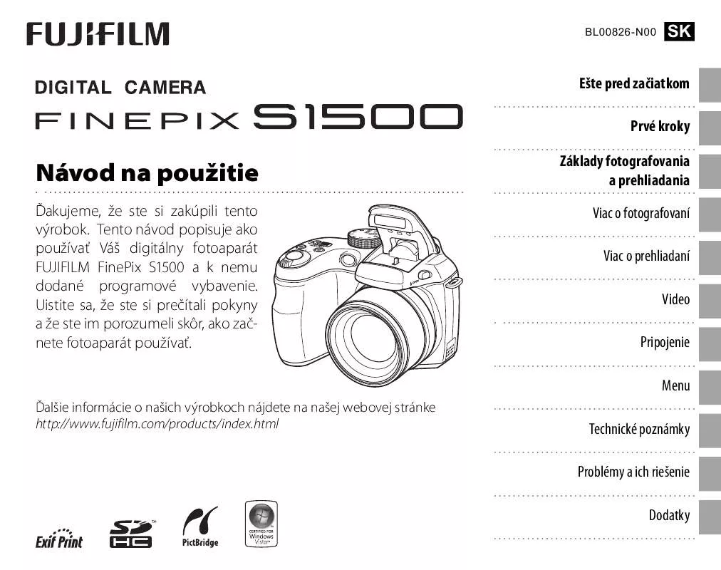 Mode d'emploi FUJIFILM FINEPIX S1500