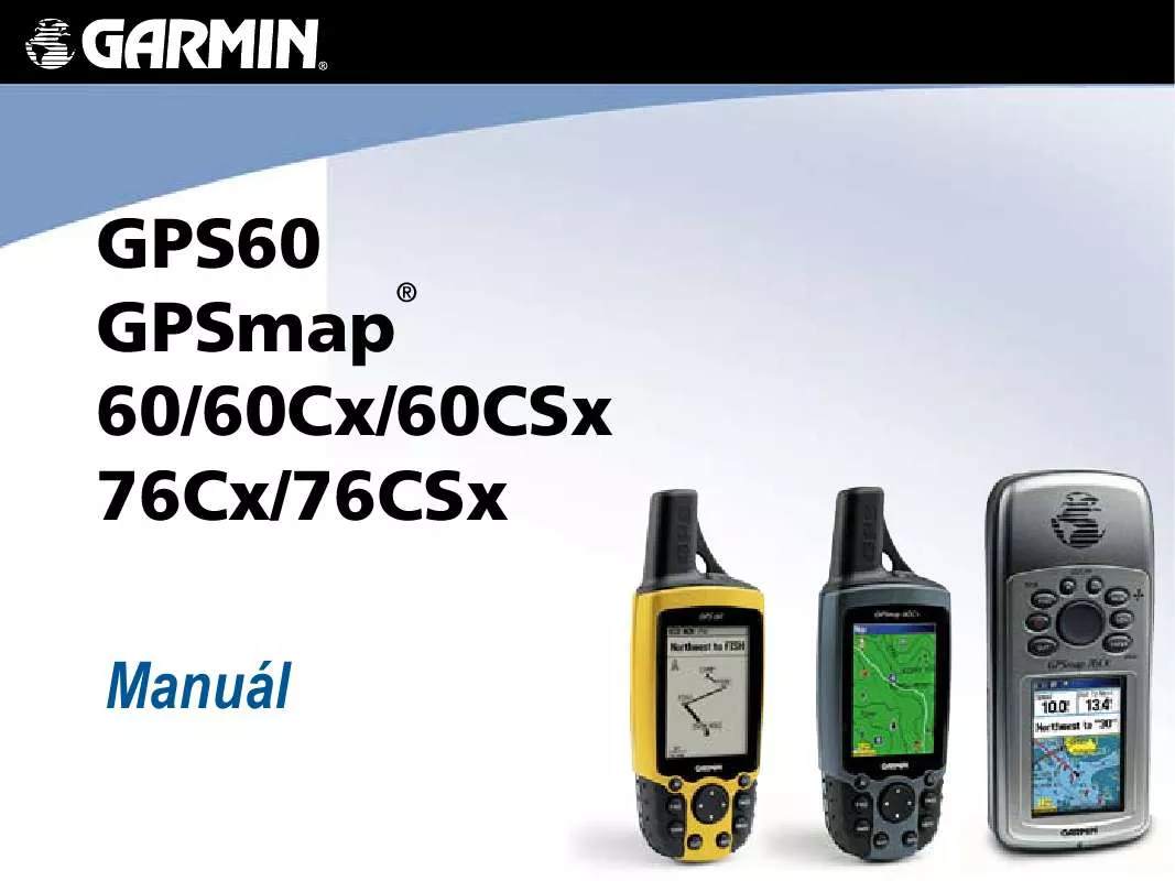 Mode d'emploi GARMIN GPSMAP 60CX