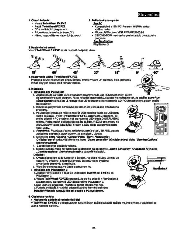 Mode d'emploi GENIUS TWINWHEEL FX-FXE