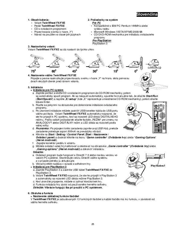 Mode d'emploi GENUIS TWINWHEEL FX-FXE