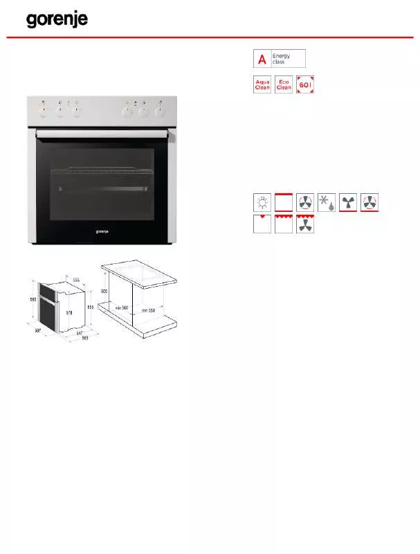 Mode d'emploi GORENJE BC7121AW