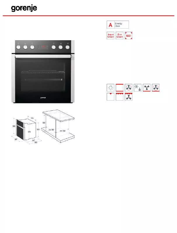 Mode d'emploi GORENJE BC7422AW