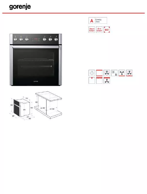 Mode d'emploi GORENJE BC7422AX