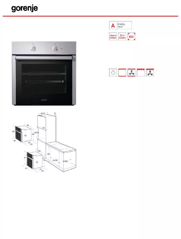 Mode d'emploi GORENJE BO5101AX