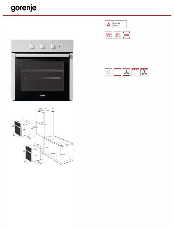 Mode d'emploi GORENJE BO5203AW