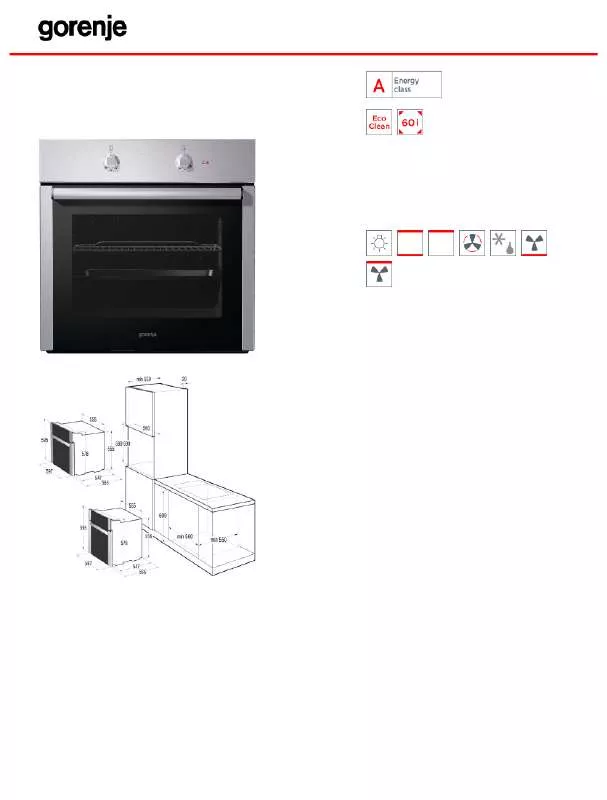 Mode d'emploi GORENJE BO6103AX