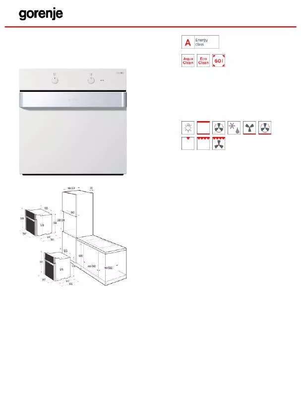 Mode d'emploi GORENJE BO71-ORA-W