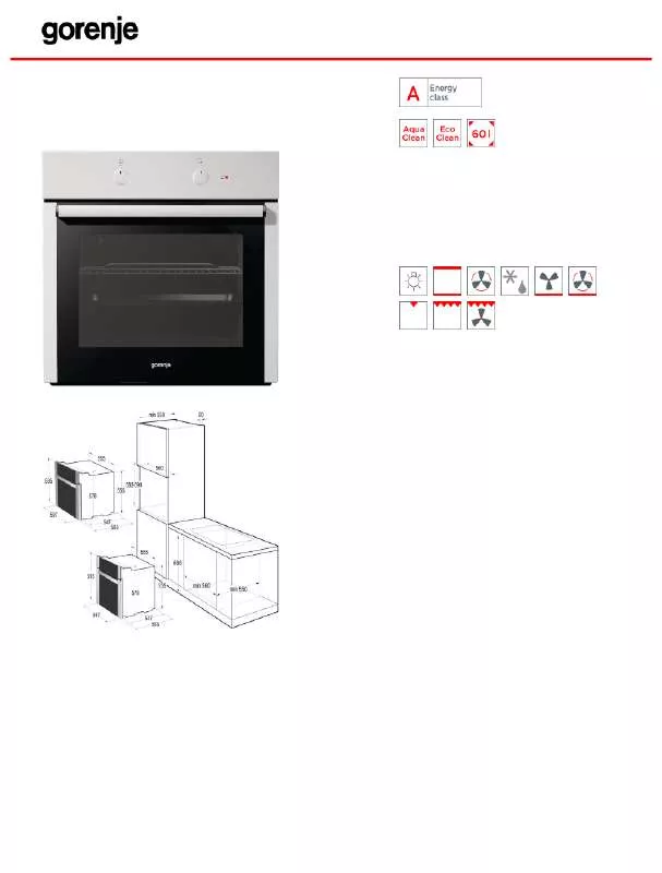 Mode d'emploi GORENJE BO7121AW