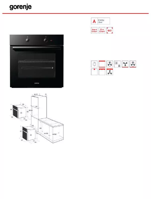 Mode d'emploi GORENJE BO7122AB