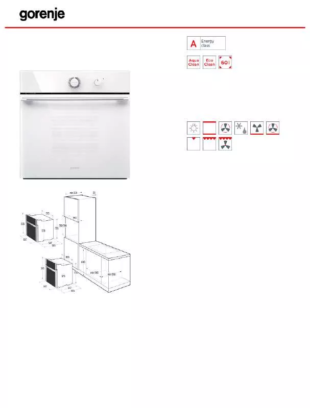 Mode d'emploi GORENJE BO71SYW