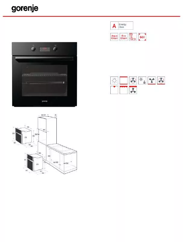 Mode d'emploi GORENJE BO7422AB