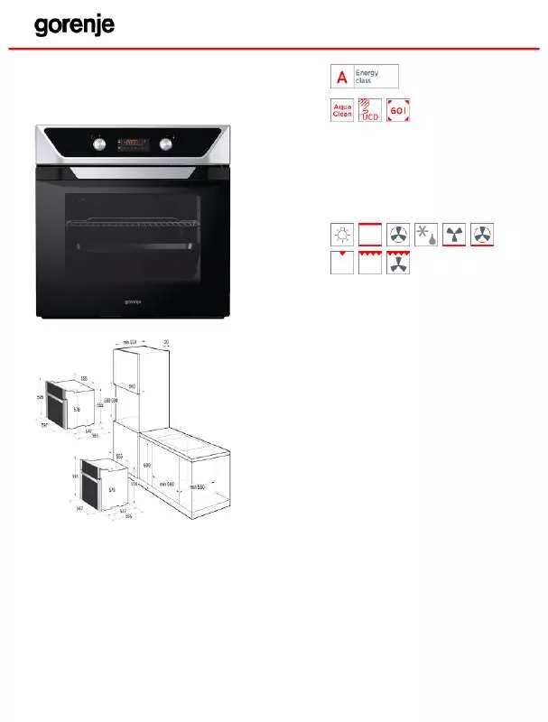 Mode d'emploi GORENJE BO7422BX