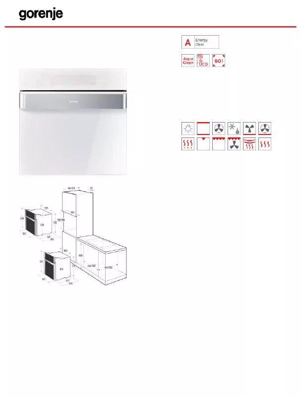 Mode d'emploi GORENJE BO87-ORA-W