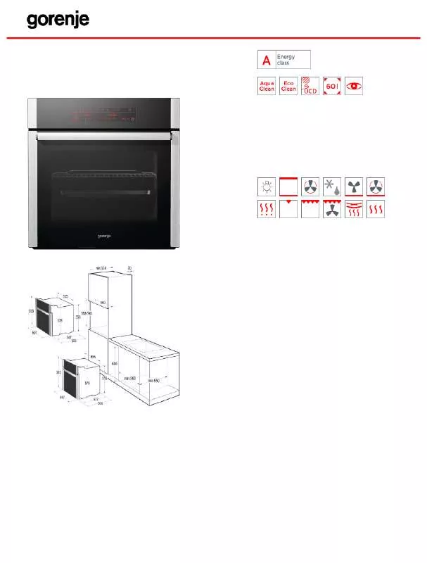 Mode d'emploi GORENJE BO8750AA